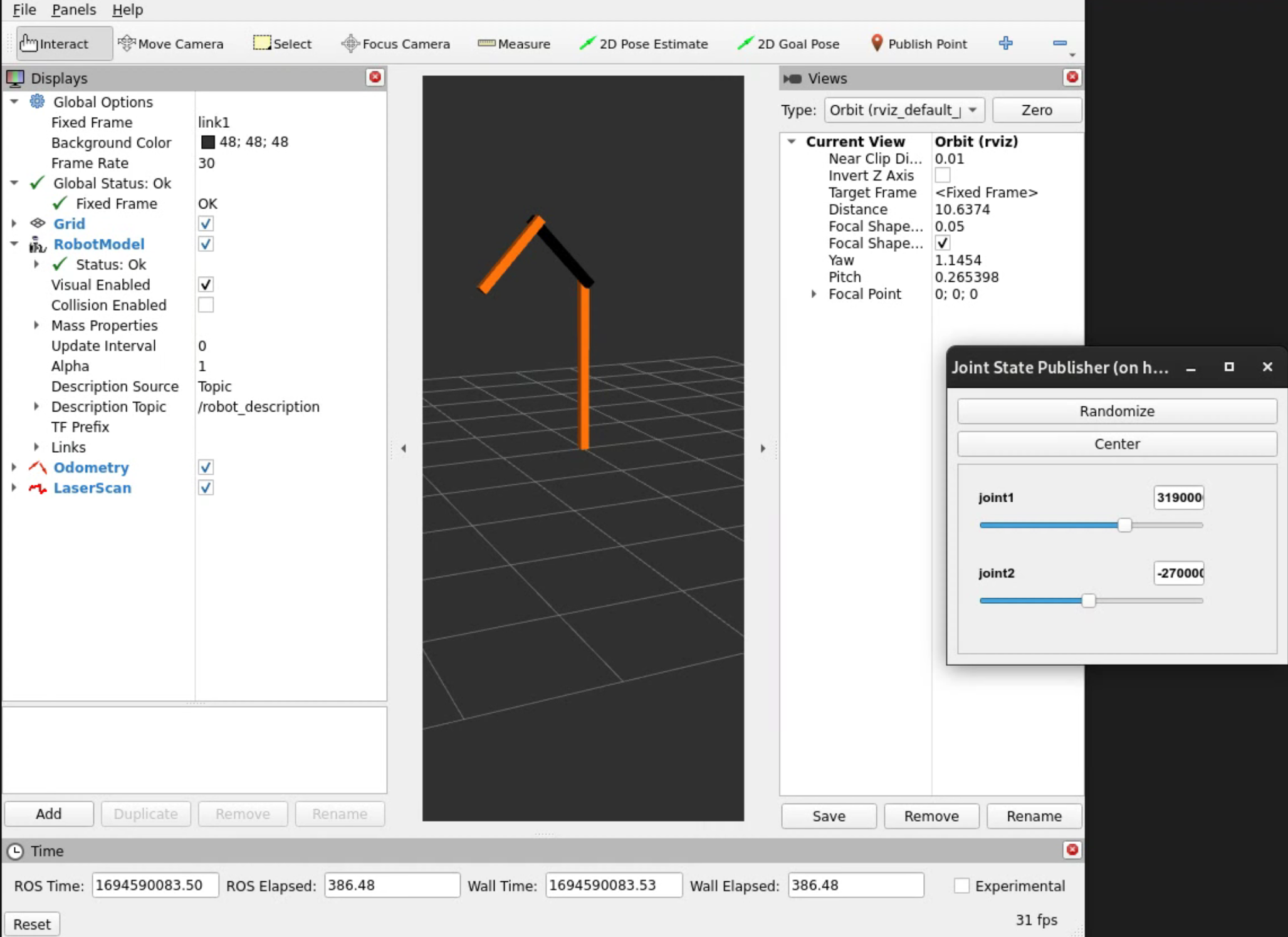 joint_state_publisher GUI 界面