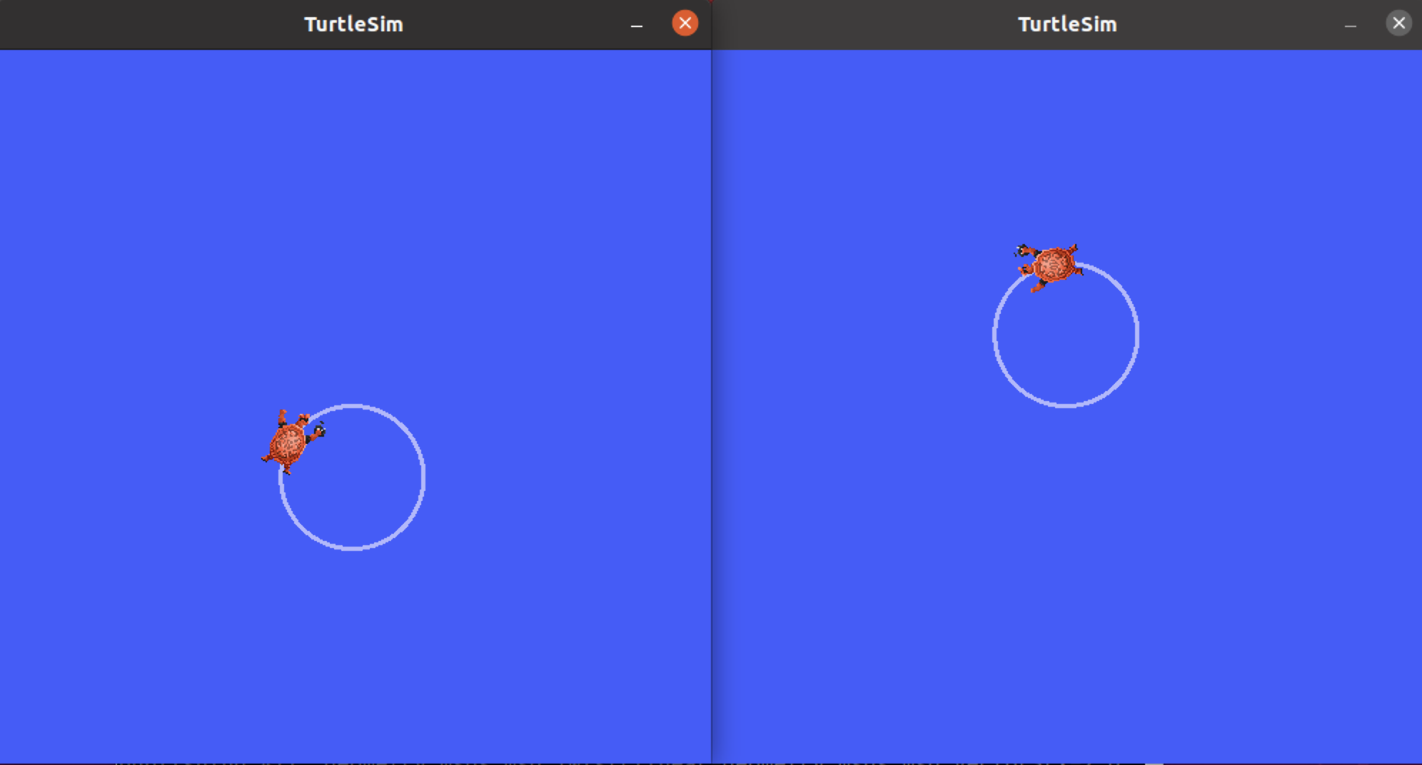 turtlesim 多模拟器旋转